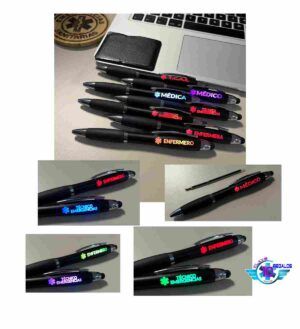 Bolígrafo touch con iluminación led multicolor