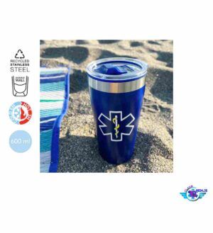 VASO TERMICO AZUL CRUZ DE LA VIDA