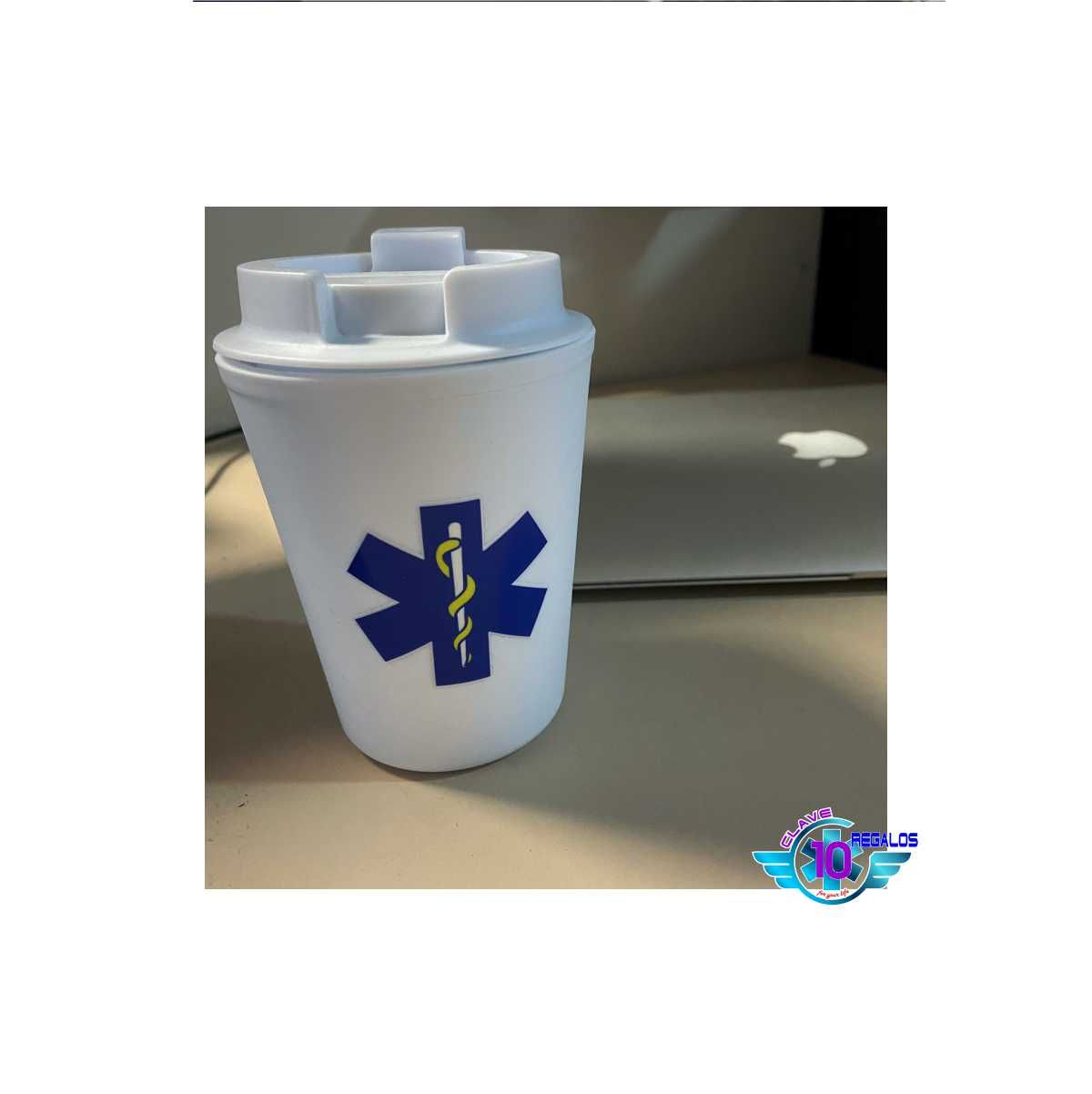 Vaso térmico fabricado en resistente PP de doble pared y 300ml de capacidad. Tapa de seguridad con dosificador y abre fácil, libre de BPA.
